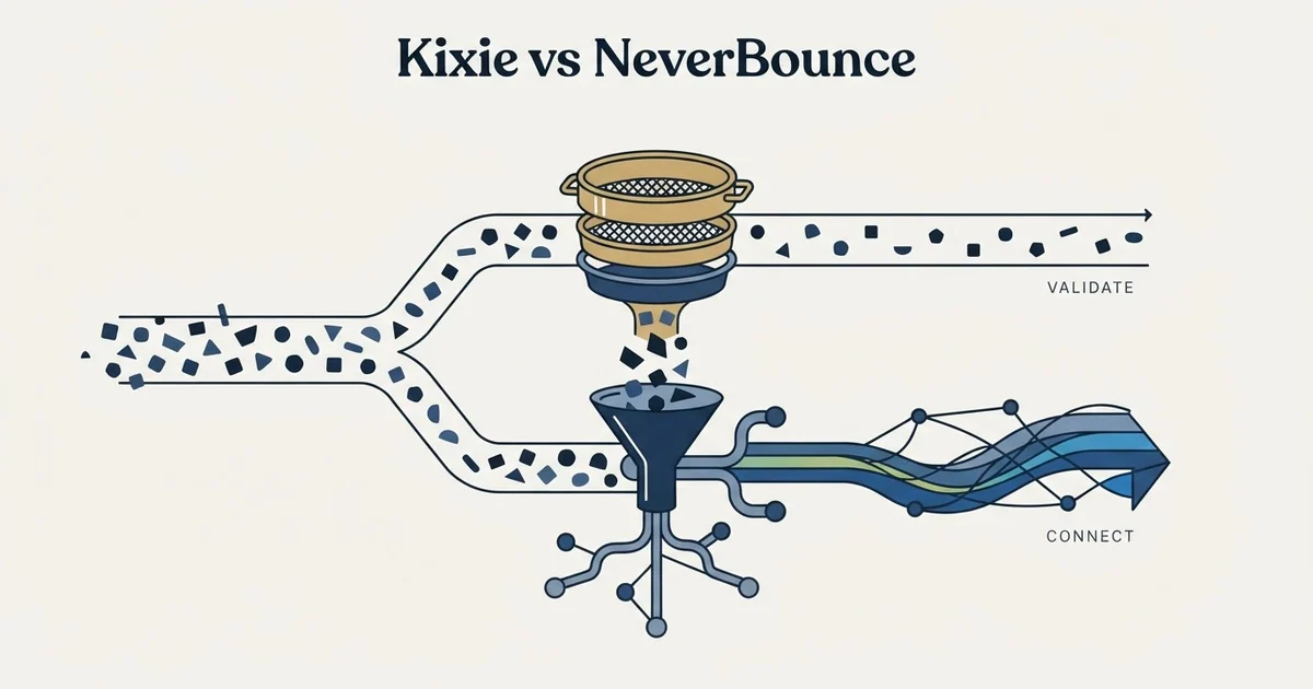 Editorial illustration for Kixie vs NeverBounce