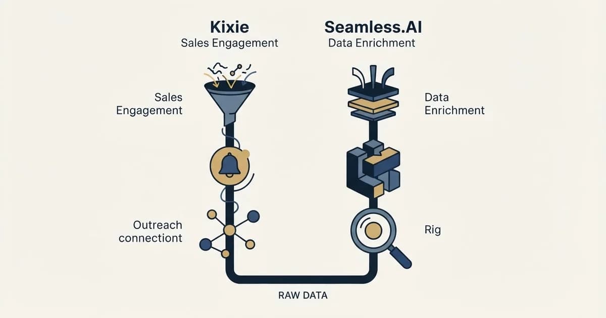 Editorial illustration for Kixie vs Seamless.AI