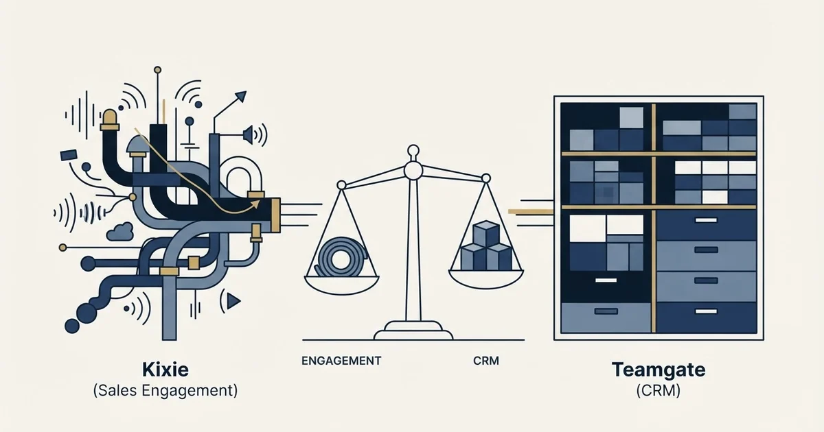 Editorial illustration for Kixie vs Teamgate