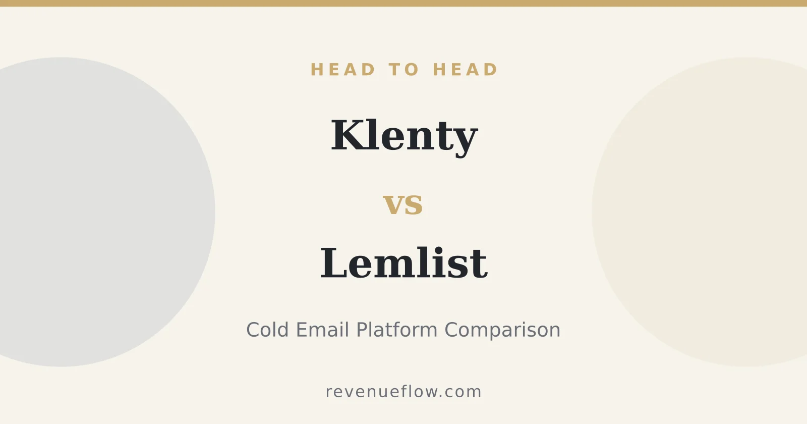 Branded cover: Klenty vs Lemlist: Cold Email Platform Comparison