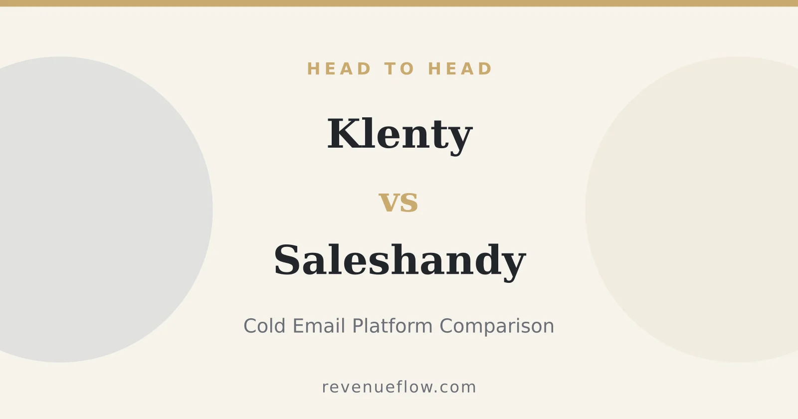 Branded cover: Klenty vs Saleshandy: Cold Email Platform Comparison
