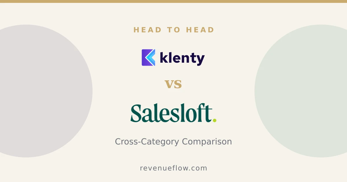 Branded cover: Klenty vs Salesloft: Cross-Category Comparison