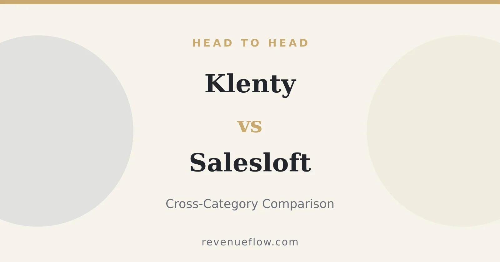 Branded cover: Klenty vs Salesloft: Cross-Category Comparison