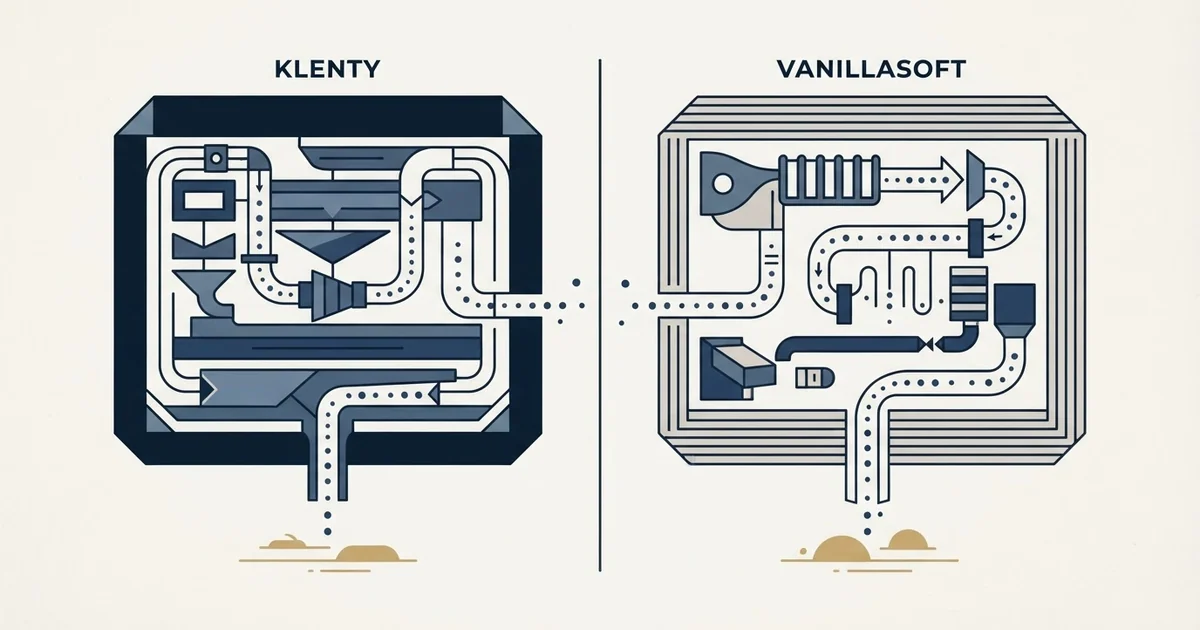 Editorial illustration for Klenty vs Vanillasoft