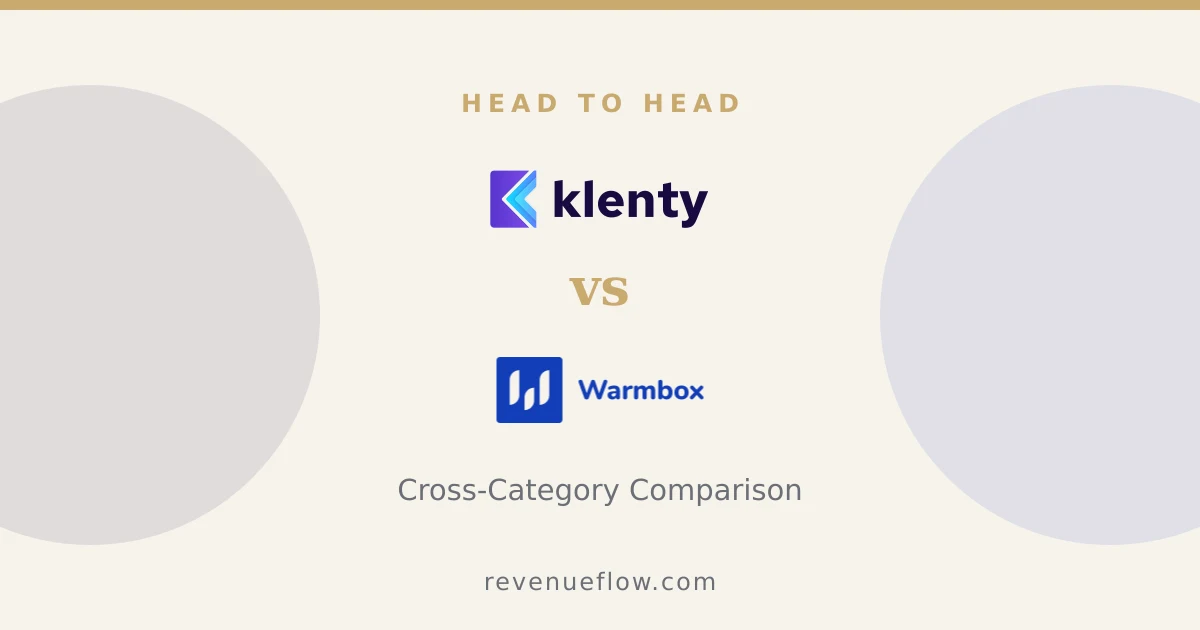 Branded cover: Klenty vs Warmbox: Cross-Category Comparison