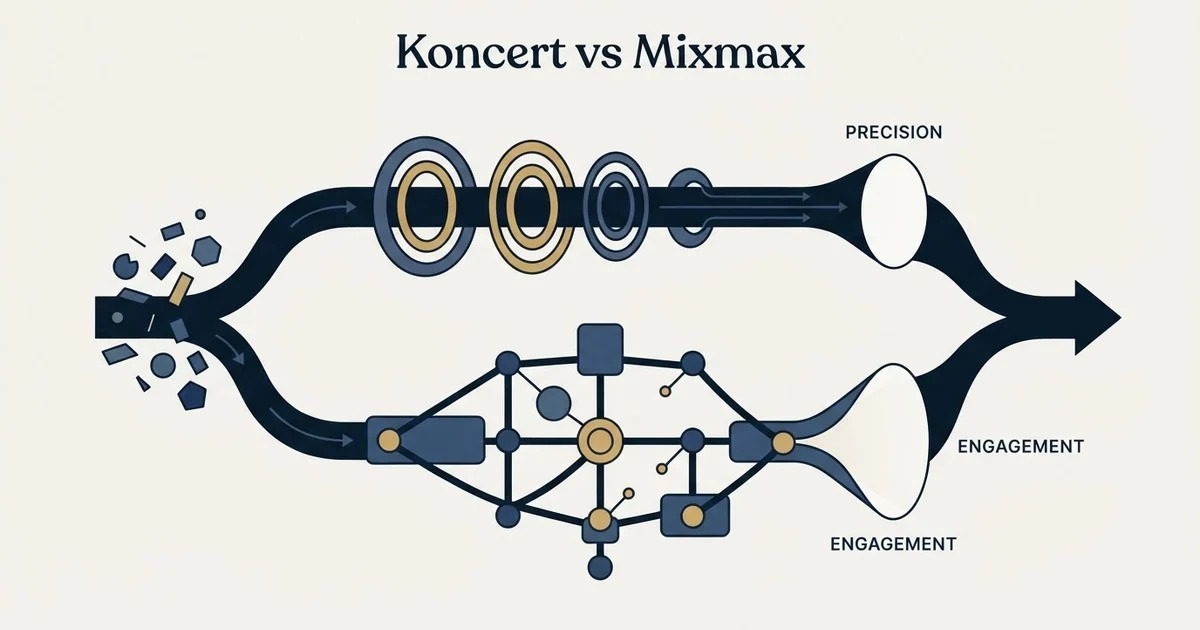 Editorial illustration for Koncert vs Mixmax