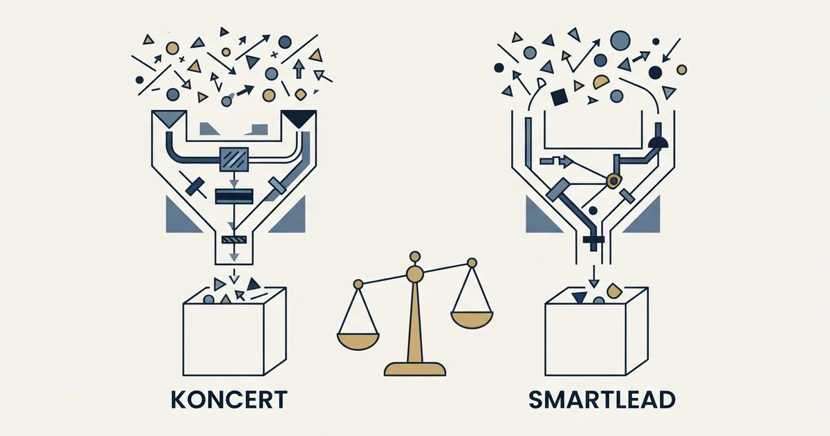 Editorial illustration for Koncert vs Smartlead