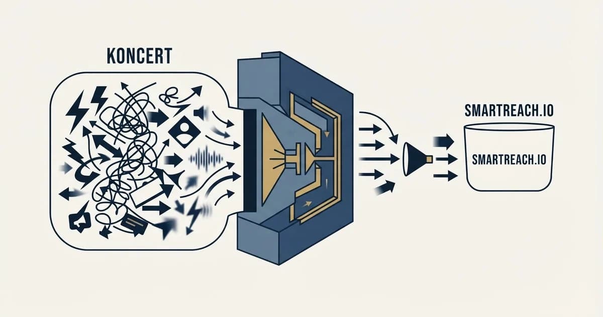 Editorial illustration for Koncert vs SmartReach.io
