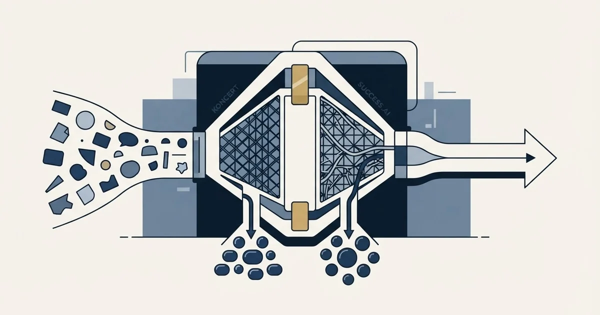 Editorial illustration for Koncert vs Success.ai