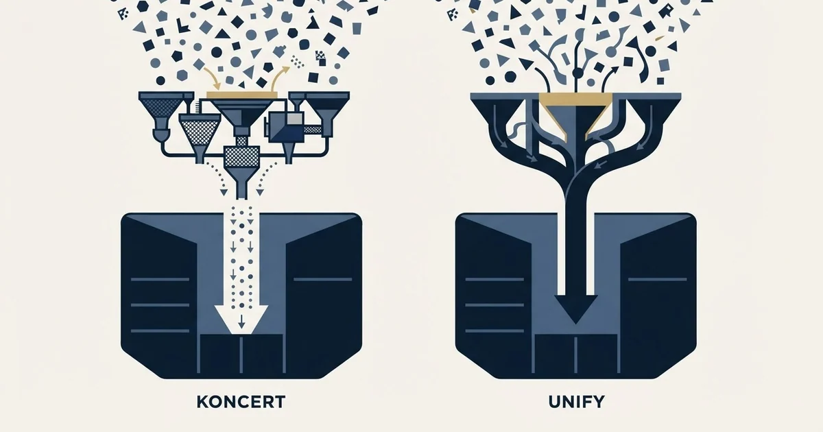 Editorial illustration for Koncert vs Unify