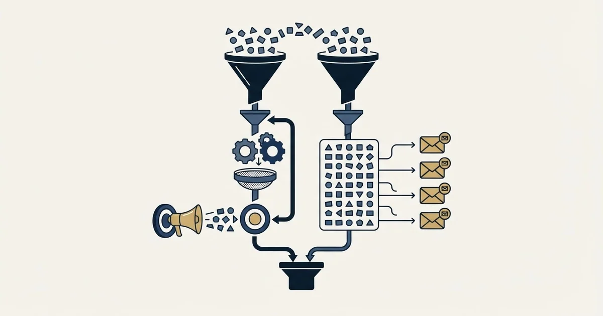 Editorial illustration for Koncert vs Yet Another Mail Merge