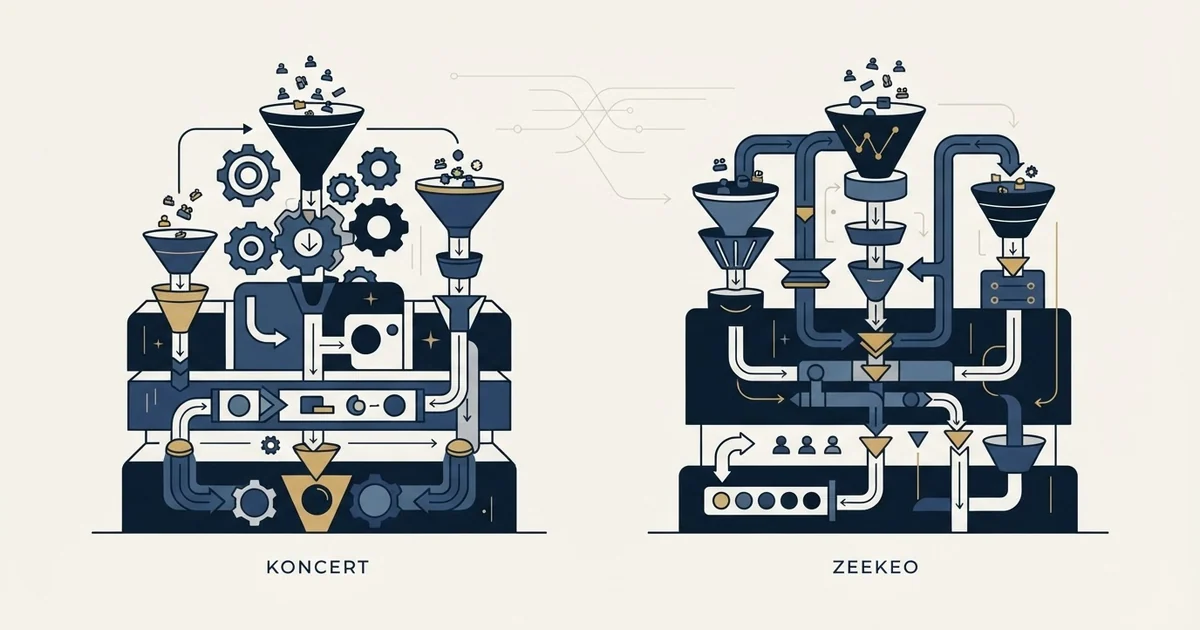 Editorial illustration for Koncert vs Zeekeo