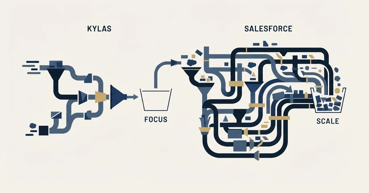 Editorial illustration for Kylas vs Salesforce