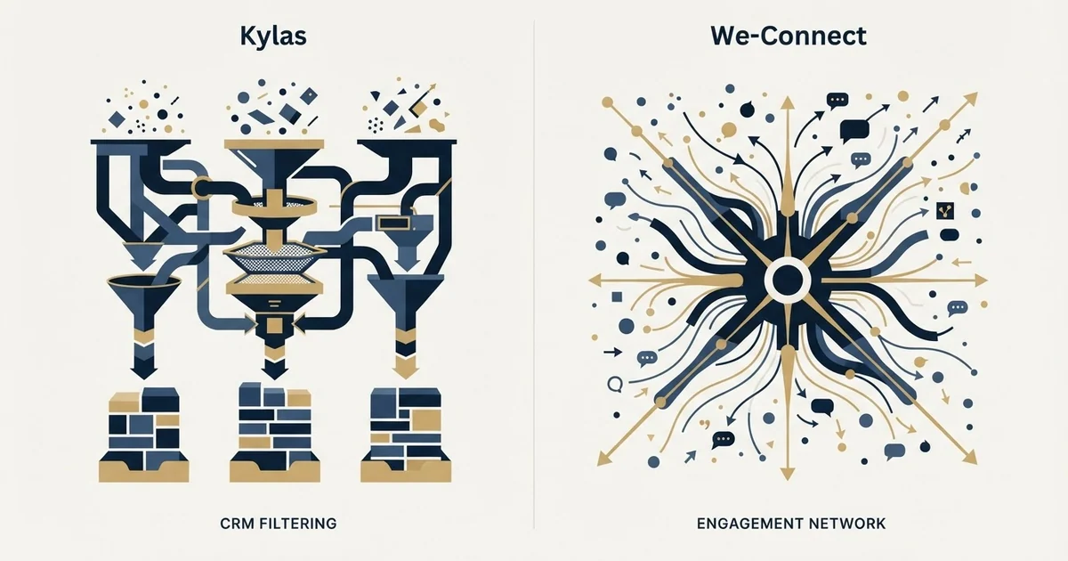 Editorial illustration for Kylas vs We-Connect
