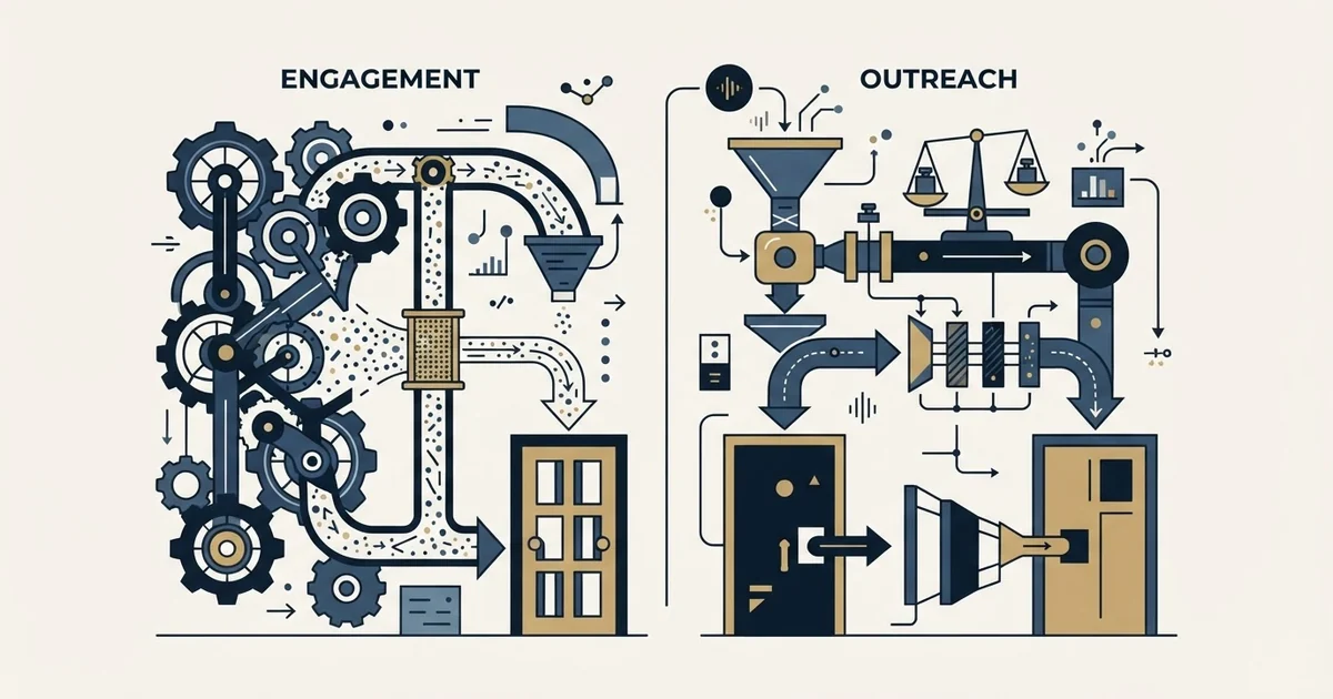 Editorial illustration for La Growth Machine vs Leadspicker