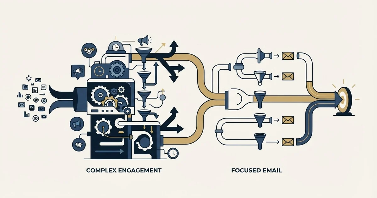 Editorial illustration for La Growth Machine vs Mailarrow
