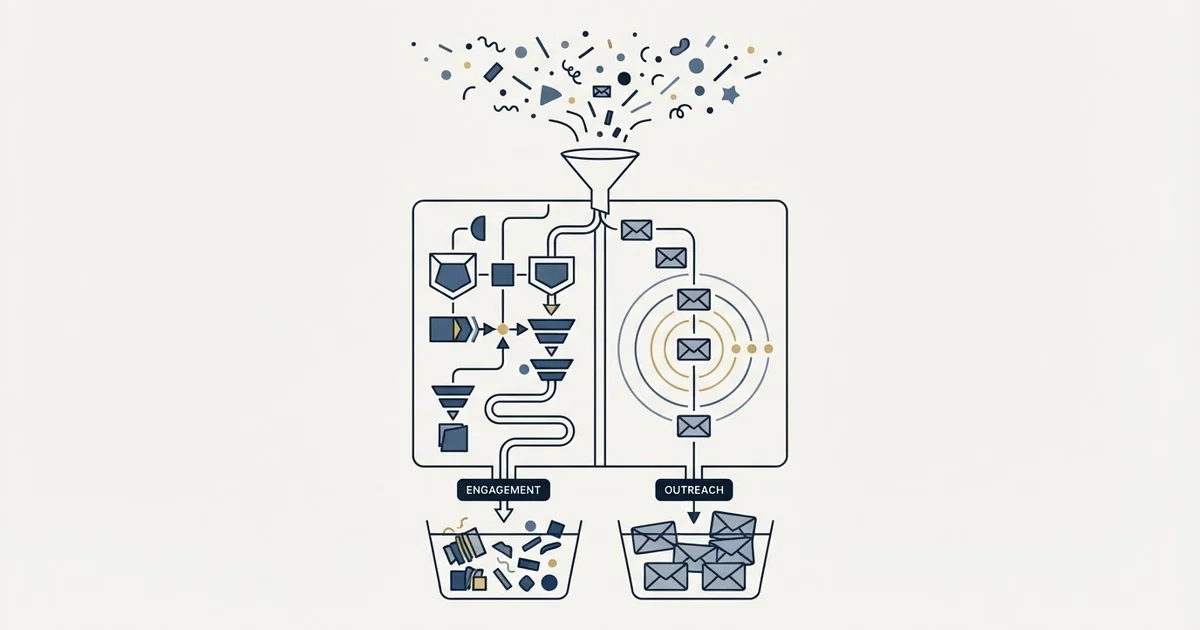 Editorial illustration for La Growth Machine vs MailRush.io