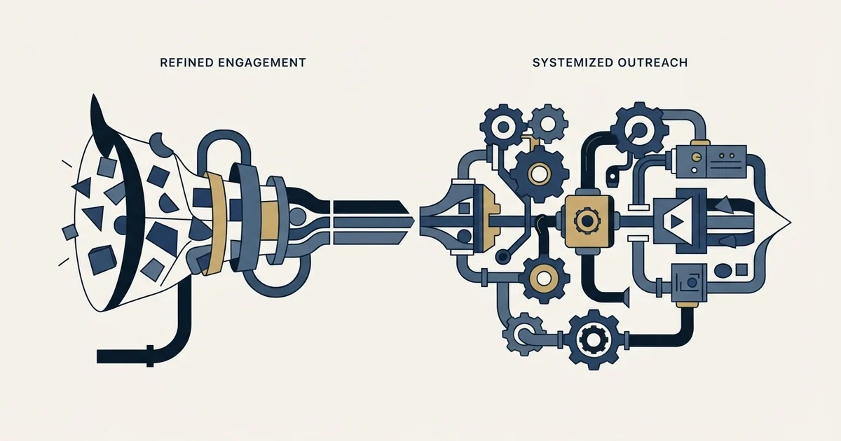 Editorial illustration for La Growth Machine vs Meet Alfred