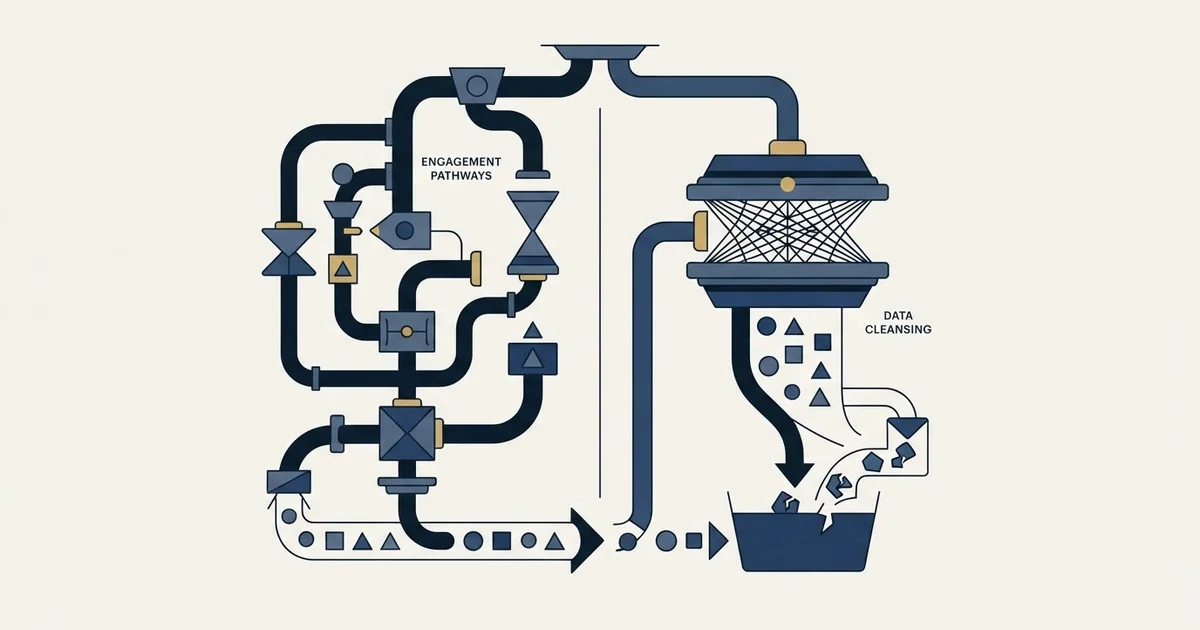 Editorial illustration for La Growth Machine vs NeverBounce