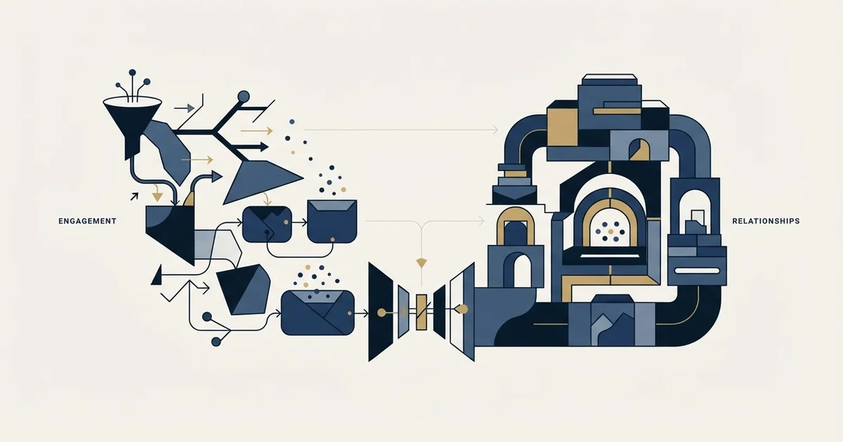 Editorial illustration for La Growth Machine vs Nutshell