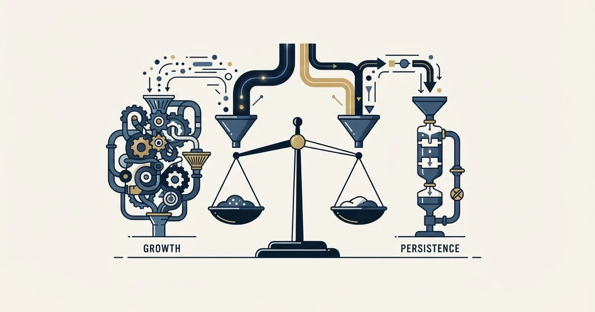Editorial illustration for La Growth Machine vs PersistIQ