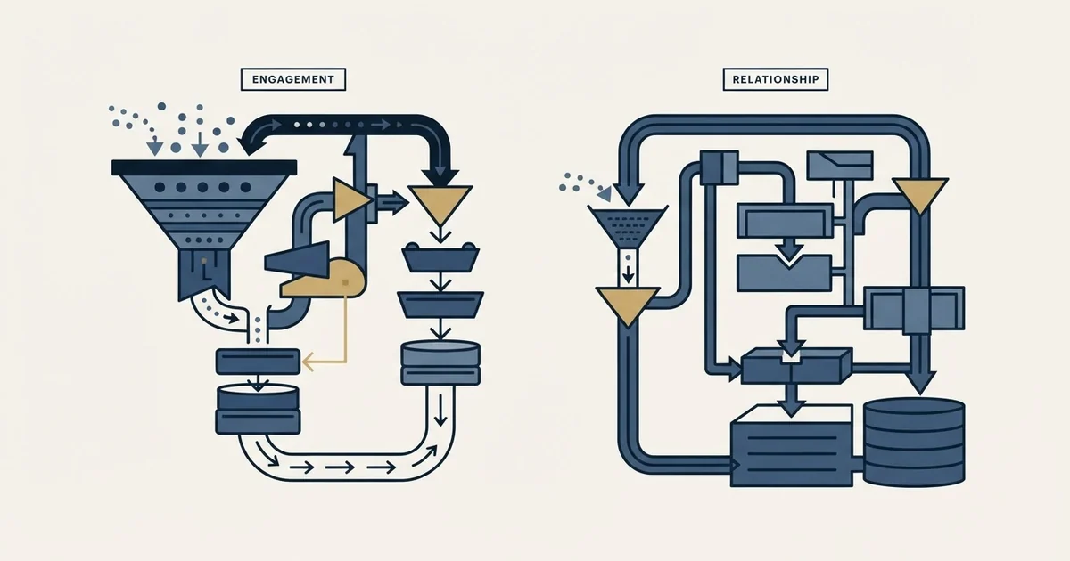 Editorial illustration for La Growth Machine vs Coevera