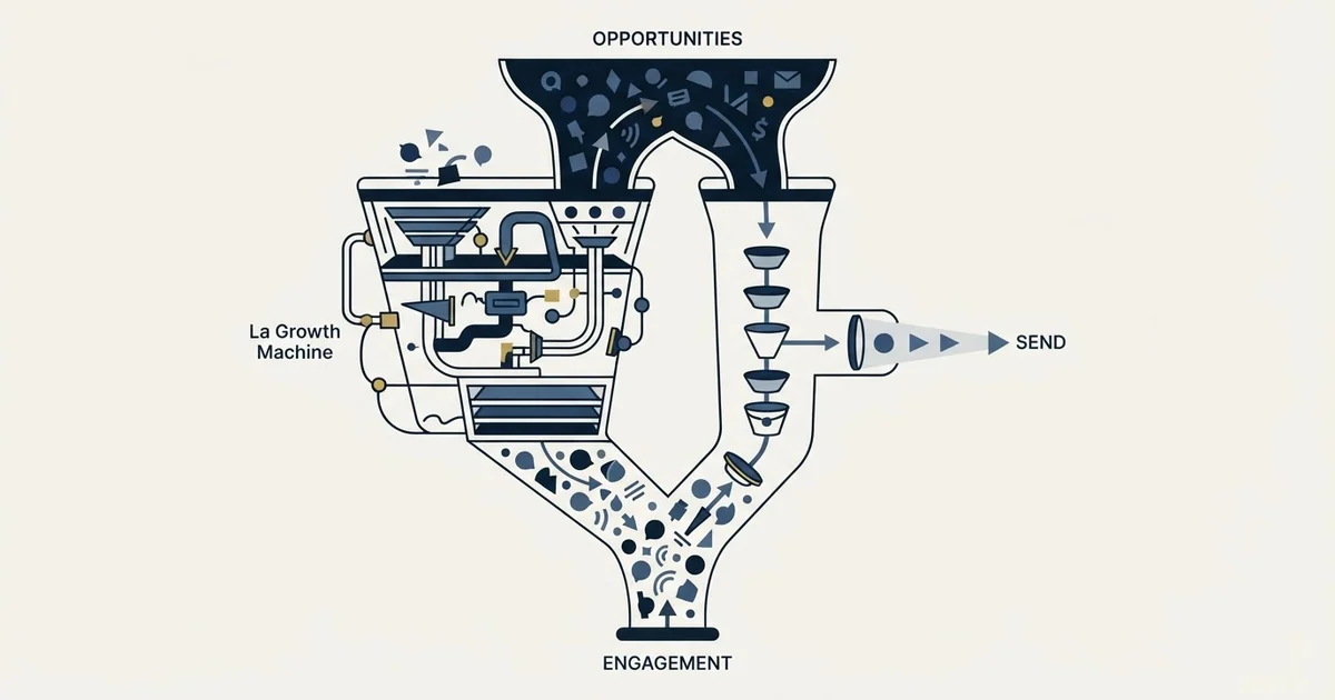 Editorial illustration for La Growth Machine vs QuickMail