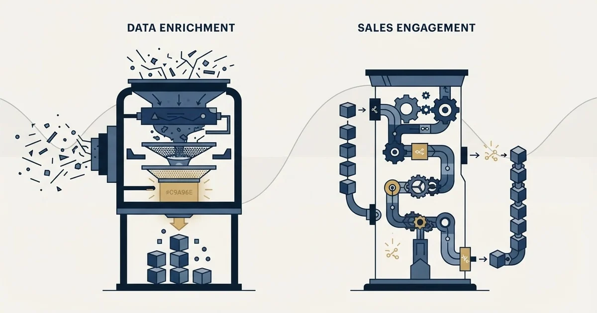 Editorial illustration for La Growth Machine vs RocketReach