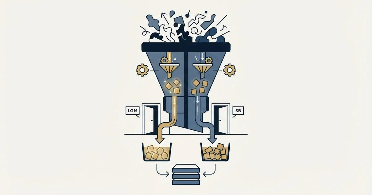 Editorial illustration for La Growth Machine vs SalesBlink
