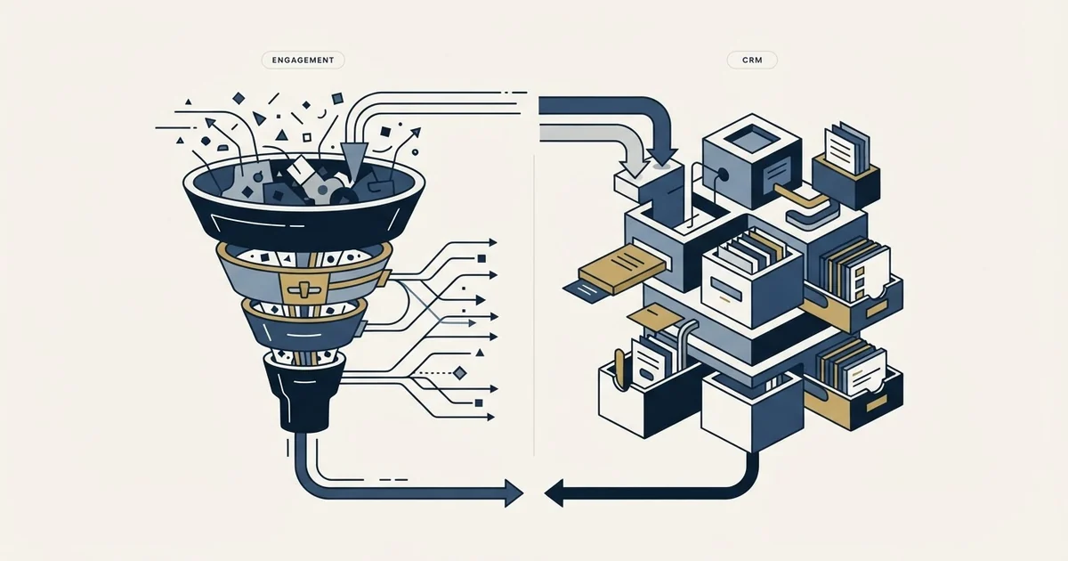 Editorial illustration for La Growth Machine vs Salesflare