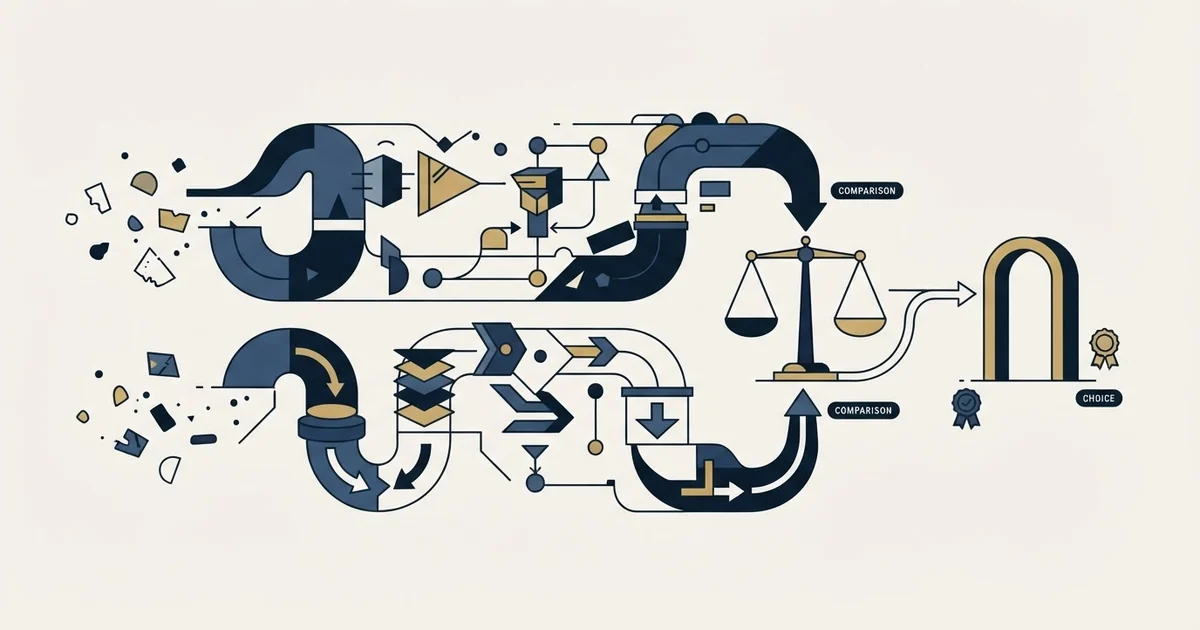 Editorial illustration for La Growth Machine vs Salesgear