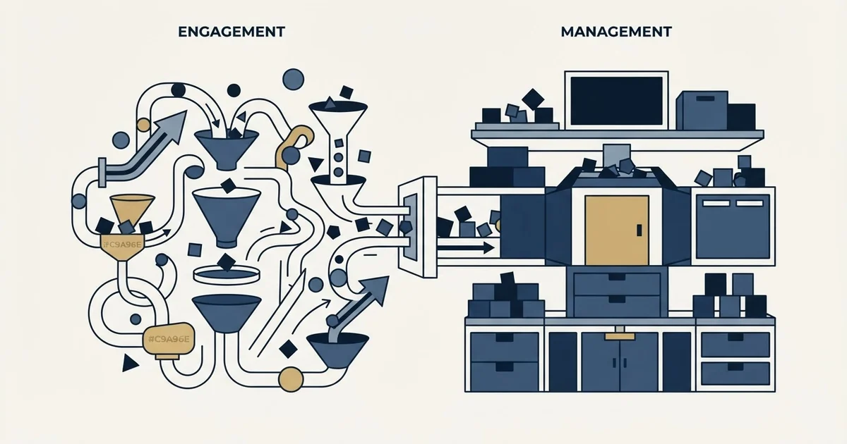 Editorial illustration for La Growth Machine vs Teamgate