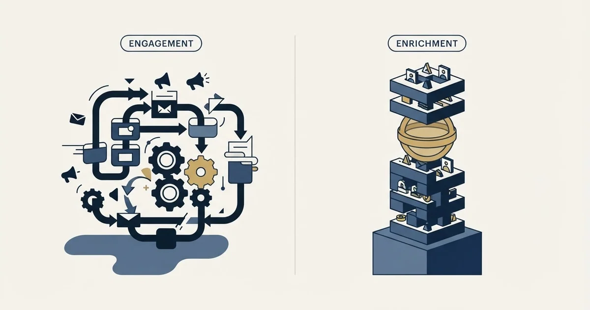 Editorial illustration for La Growth Machine vs UpLead
