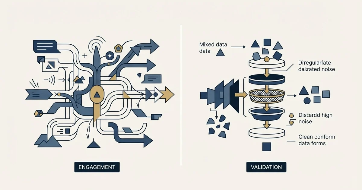 Editorial illustration for La Growth Machine vs Verifalia
