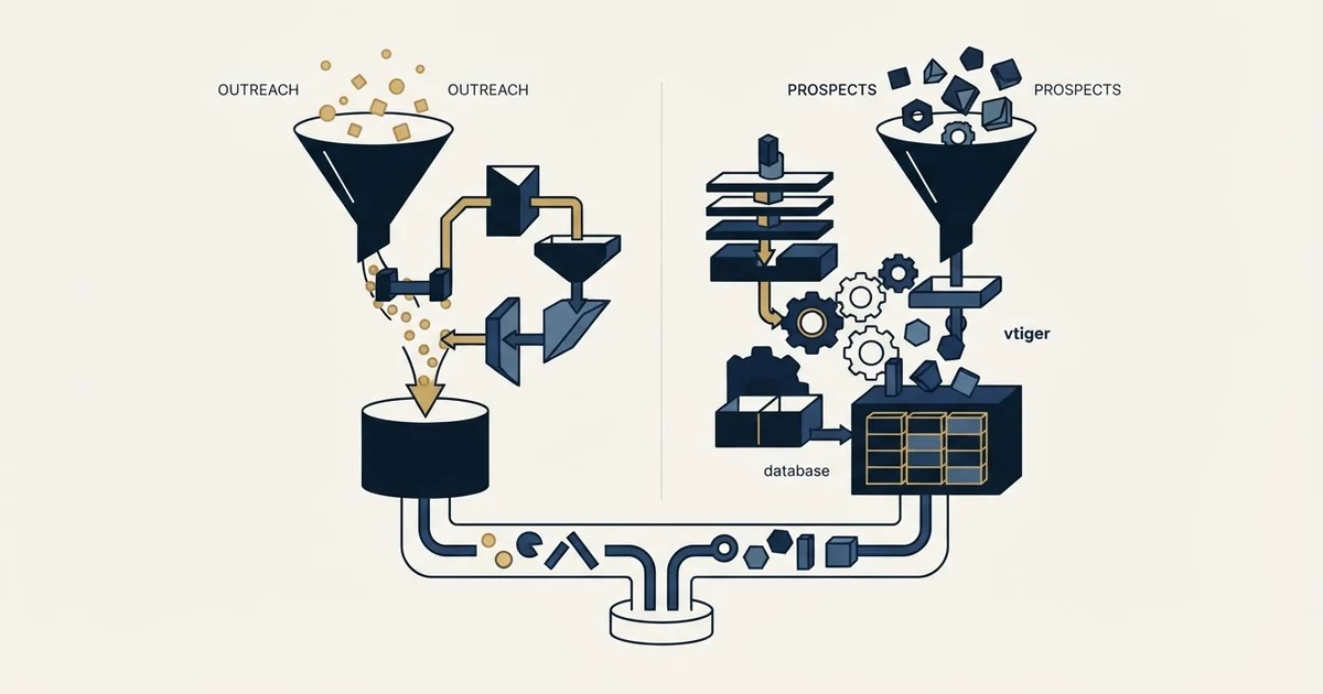 Editorial illustration for La Growth Machine vs Vtiger