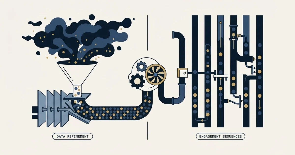 Editorial illustration for La Growth Machine vs ZoomInfo