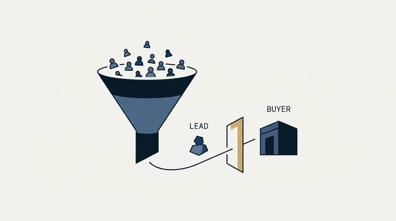 Section illustration: In B2B the person who converts is often not the