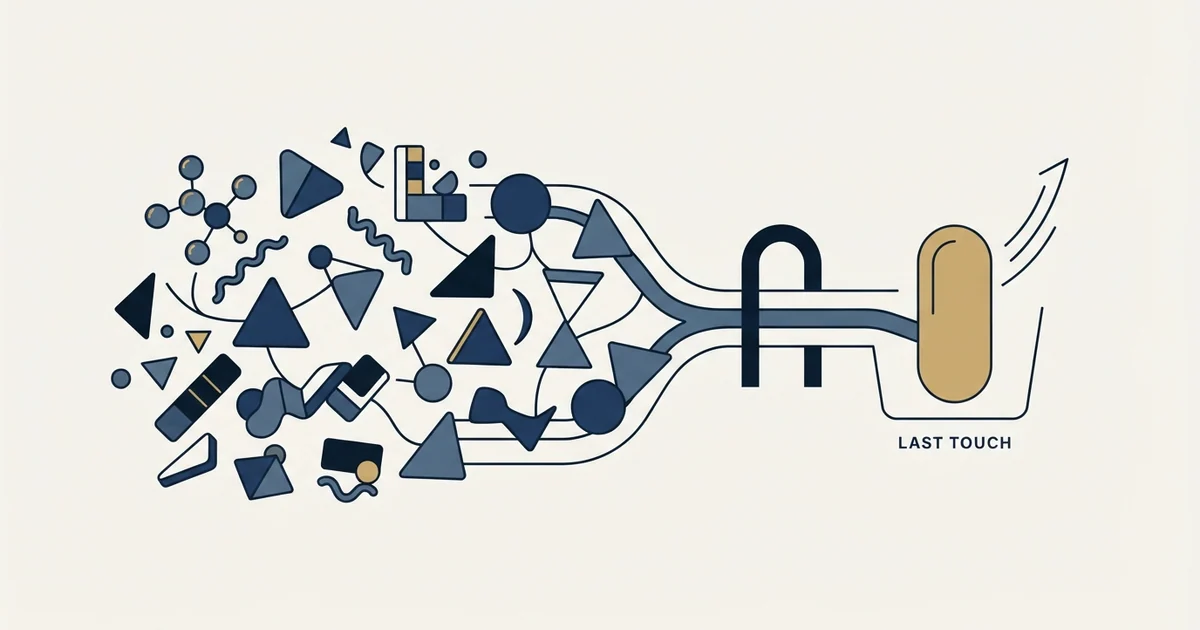 Editorial illustration for Last-Touch Attribution