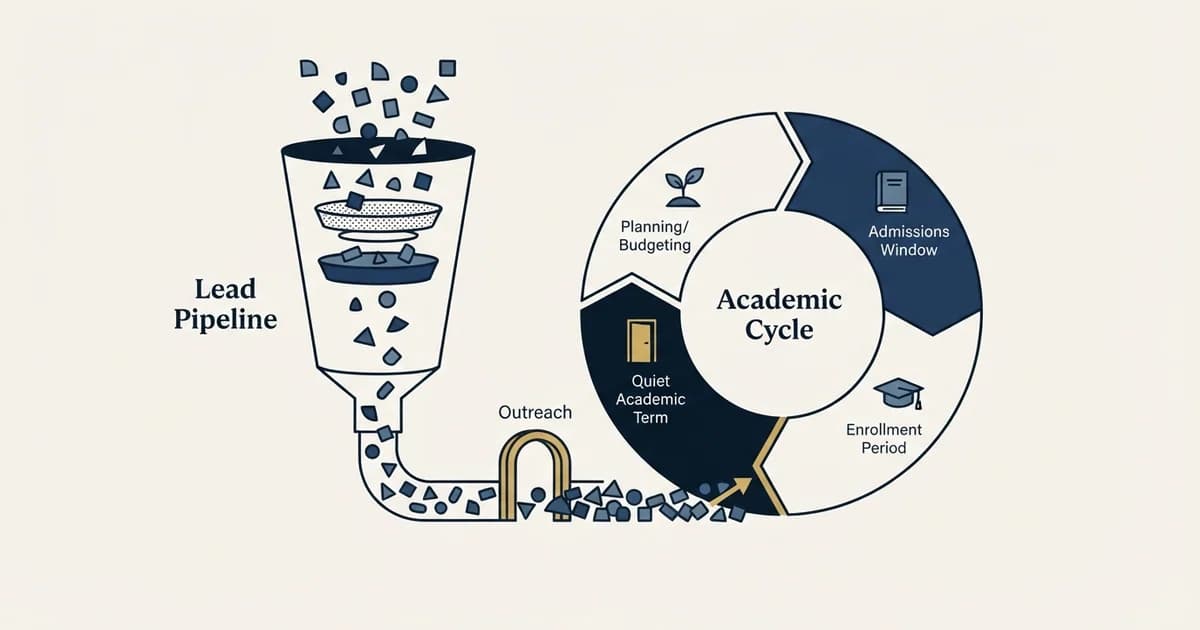 Editorial illustration for Lead Generation in Education