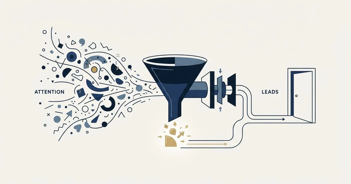 Editorial illustration for Lead Generation for a Small Business
