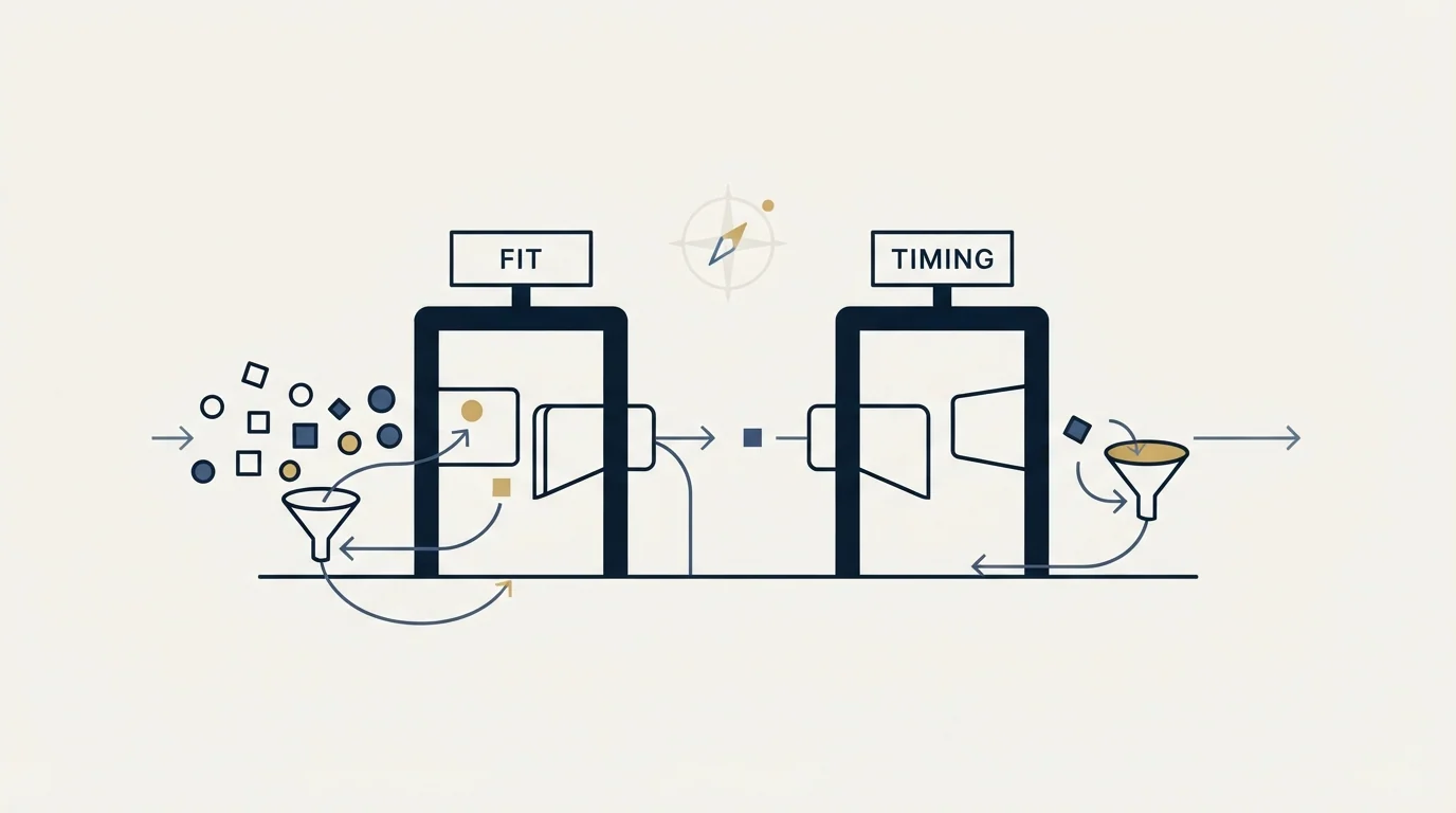 Section illustration: Who owns each gate, and what the rejection loop is