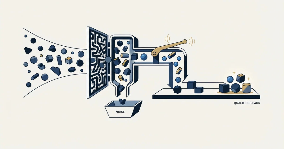 Editorial illustration for Lead Qualification