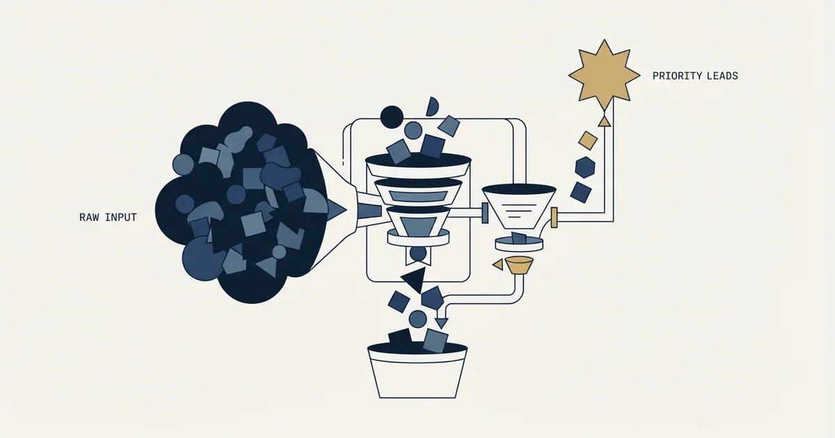 Editorial illustration for Lead Scoring