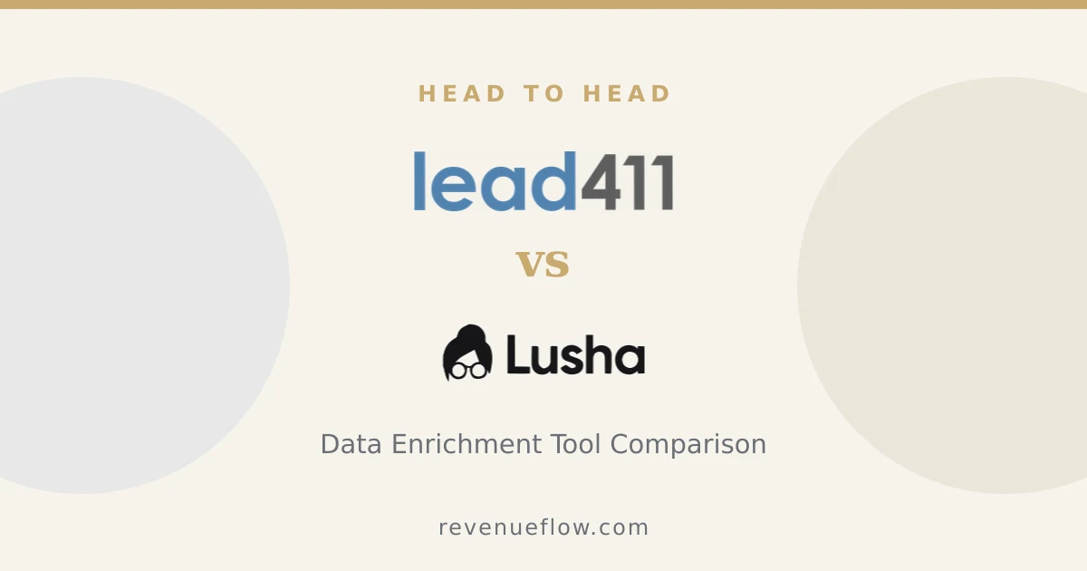 Branded cover: Lead411 vs Lusha: Data Enrichment Tool Comparison