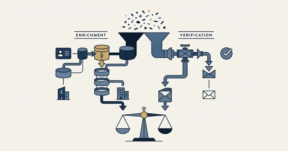 Editorial illustration for Lead411 vs MailerCheck