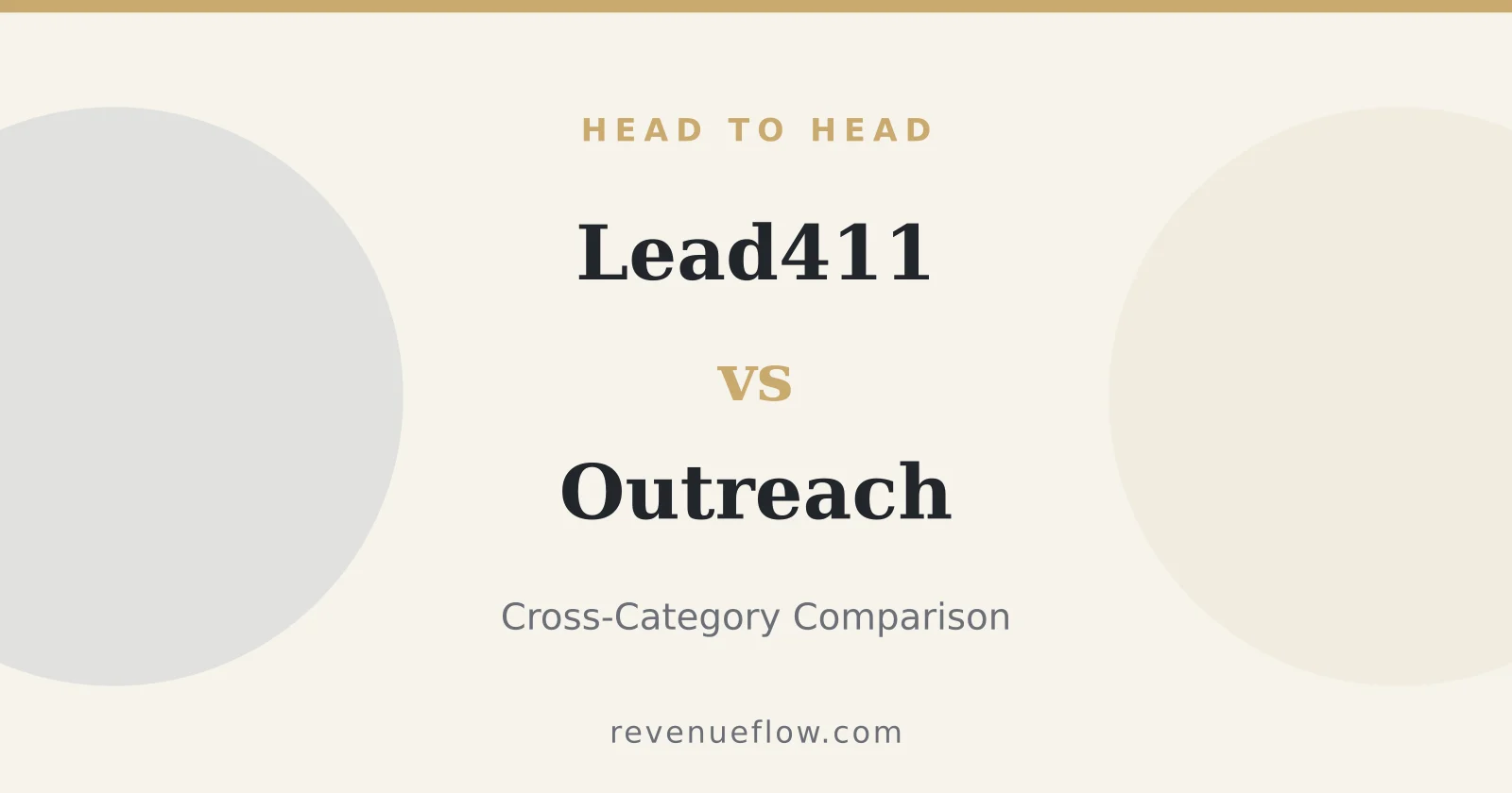 Branded cover: Lead411 vs Outreach: Cross-Category Comparison