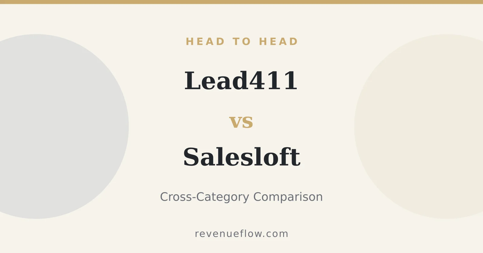 Branded cover: Lead411 vs Salesloft: Cross-Category Comparison