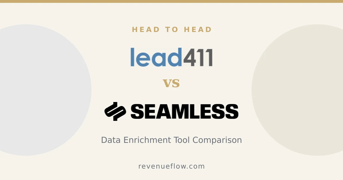 Branded cover: Lead411 vs Seamless.AI: Data Enrichment Tool Comparison