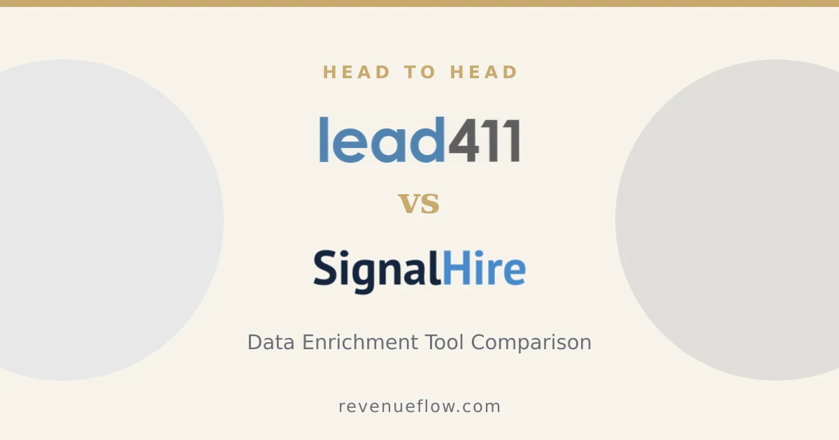 Branded cover: Lead411 vs SignalHire: Data Enrichment Tool Comparison