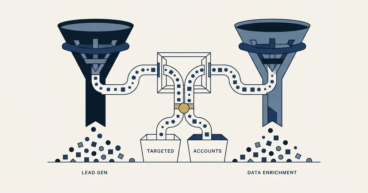 Editorial illustration for Lead411 vs Tomba